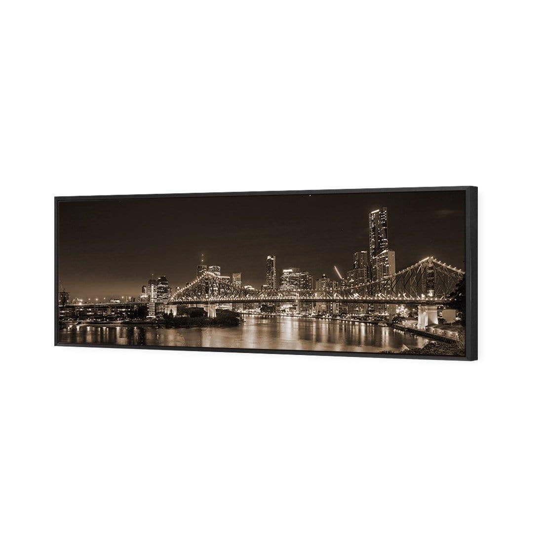 Story Bridge Alight Brisbane, Sepia (Long) - Wall Art Designs - 2866_CL_H WAD_CP - MPY - 260 - M - S - S_60x20_S - 1550 - BLK