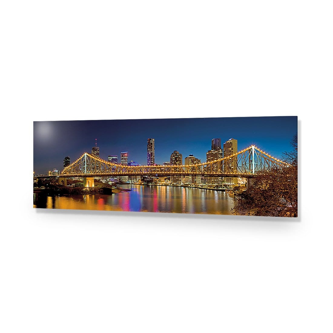 Story Bridge at Night (Long) - Wall Art Designs - 316_AL_H WAD_AP - 030 - EDG_90x30_NONE