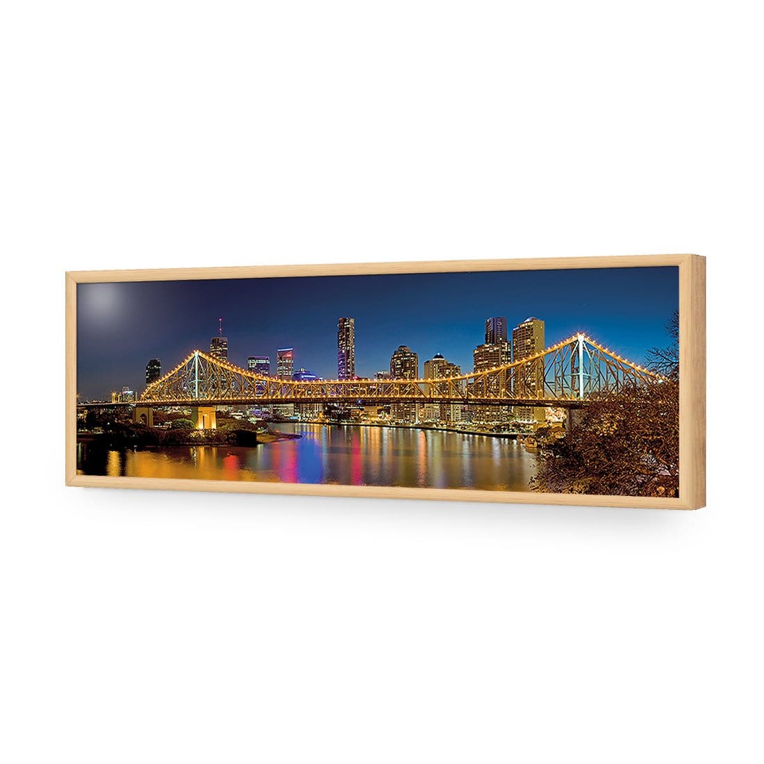 Story Bridge at Night (Long) - Wall Art Designs - 316_AL_H WAD_AP - 030 - EDG_90x30_S - 2538 - OAK