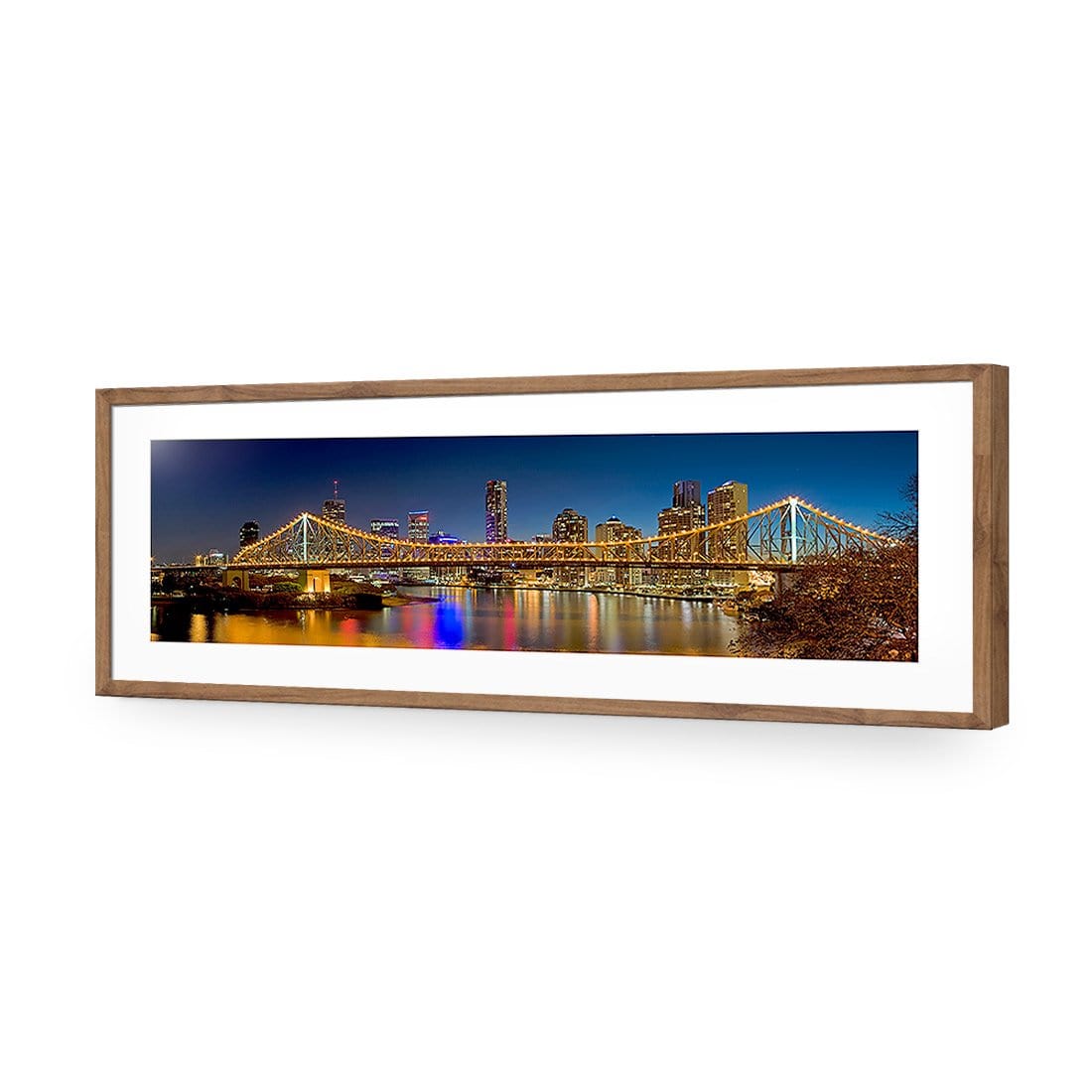 Story Bridge at Night (Long) - Wall Art Designs - 316_AL_H WAD_AP - 030 - MAT_90x30_S - 2538 - NAT