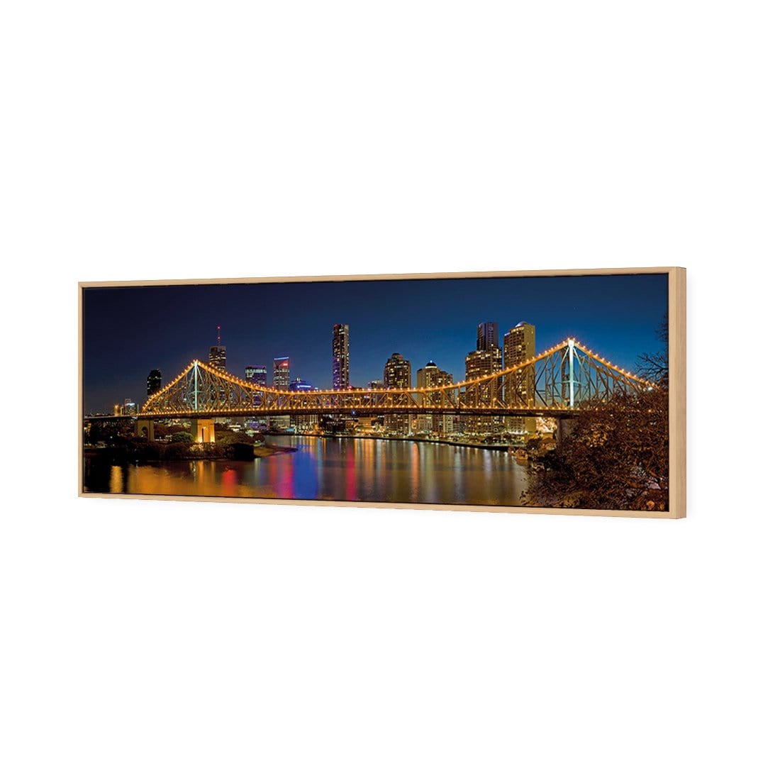 Story Bridge at Night (Long) - Wall Art Designs - 316_AL_H WAD_CP - MPY - 260 - M - S - S_60x20_S - 1550 - OAK