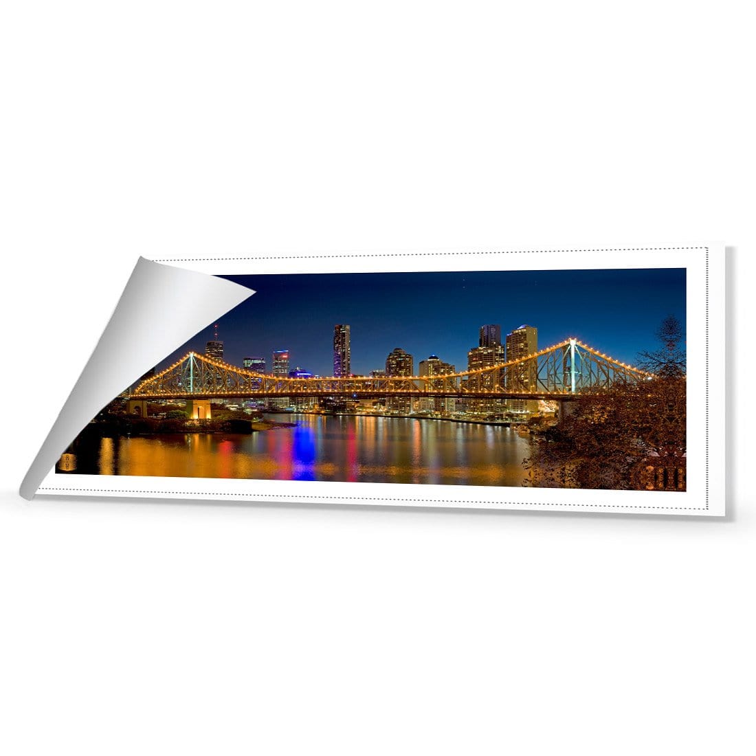 Story Bridge at Night (Long) - Wall Art Designs - 316_AL_H WAD_CP - MPY - 260 - M - R_60x20_NONE