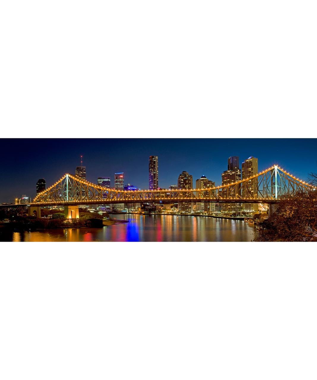 Story Bridge at Night (Long) - Wall Art Designs - 316_AL_H WAD_CP - MPY - 260 - M - S - S_60x20_NONE