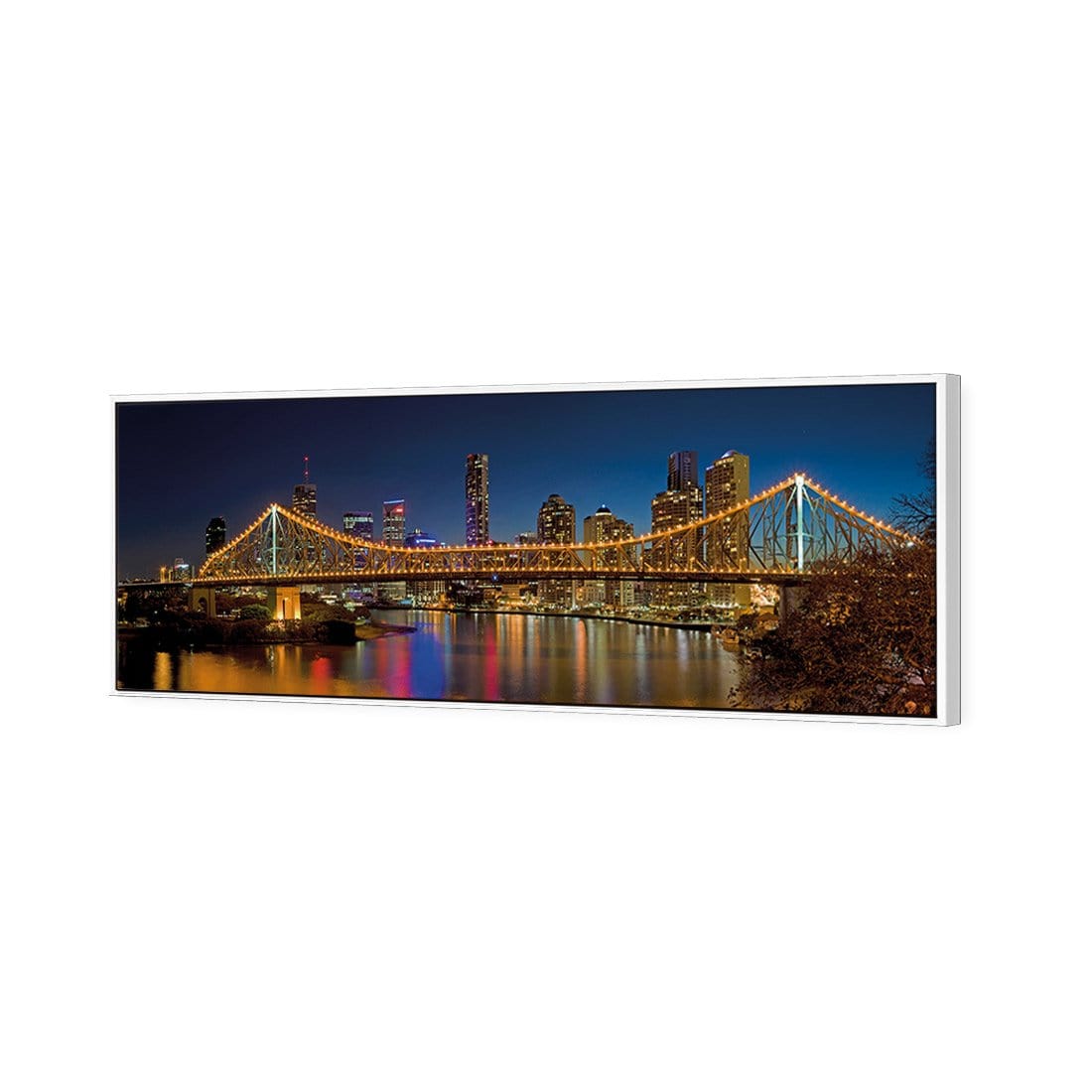 Story Bridge at Night (Long) - Wall Art Designs - 316_AL_H WAD_CP - MPY - 260 - M - S - S_60x20_S - 1550 - WHT