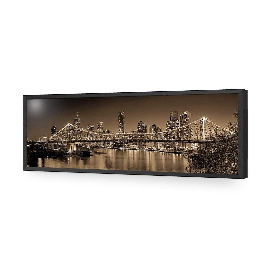 Story Bridge at Night, Sepia - Wall Art Designs - 316_CL_H WAD_AP - 030 - EDG_90x30_S - 2538 - BLK