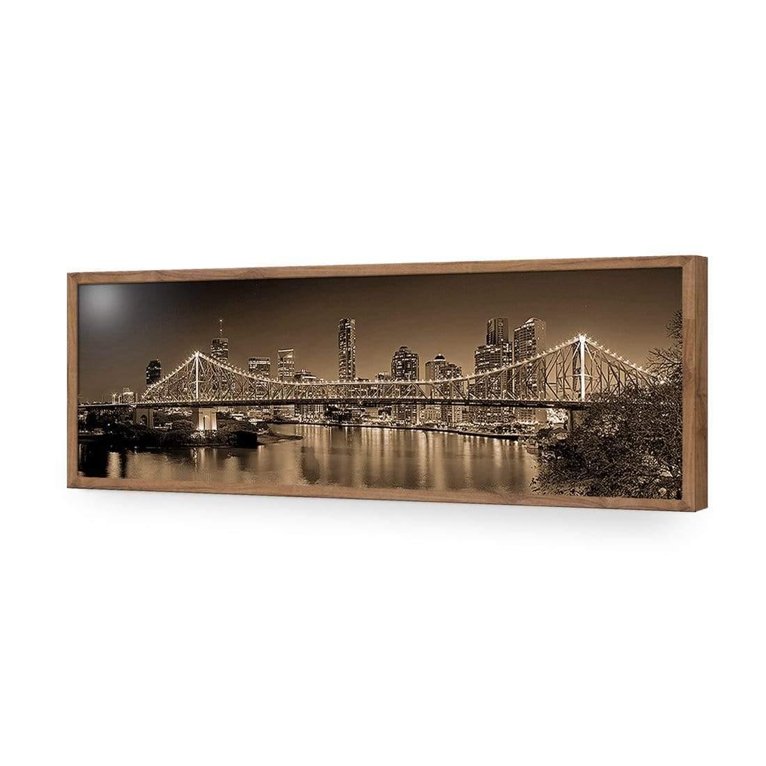 Story Bridge at Night, Sepia - Wall Art Designs - 316_CL_H WAD_AP - 030 - EDG_90x30_S - 2538 - NAT