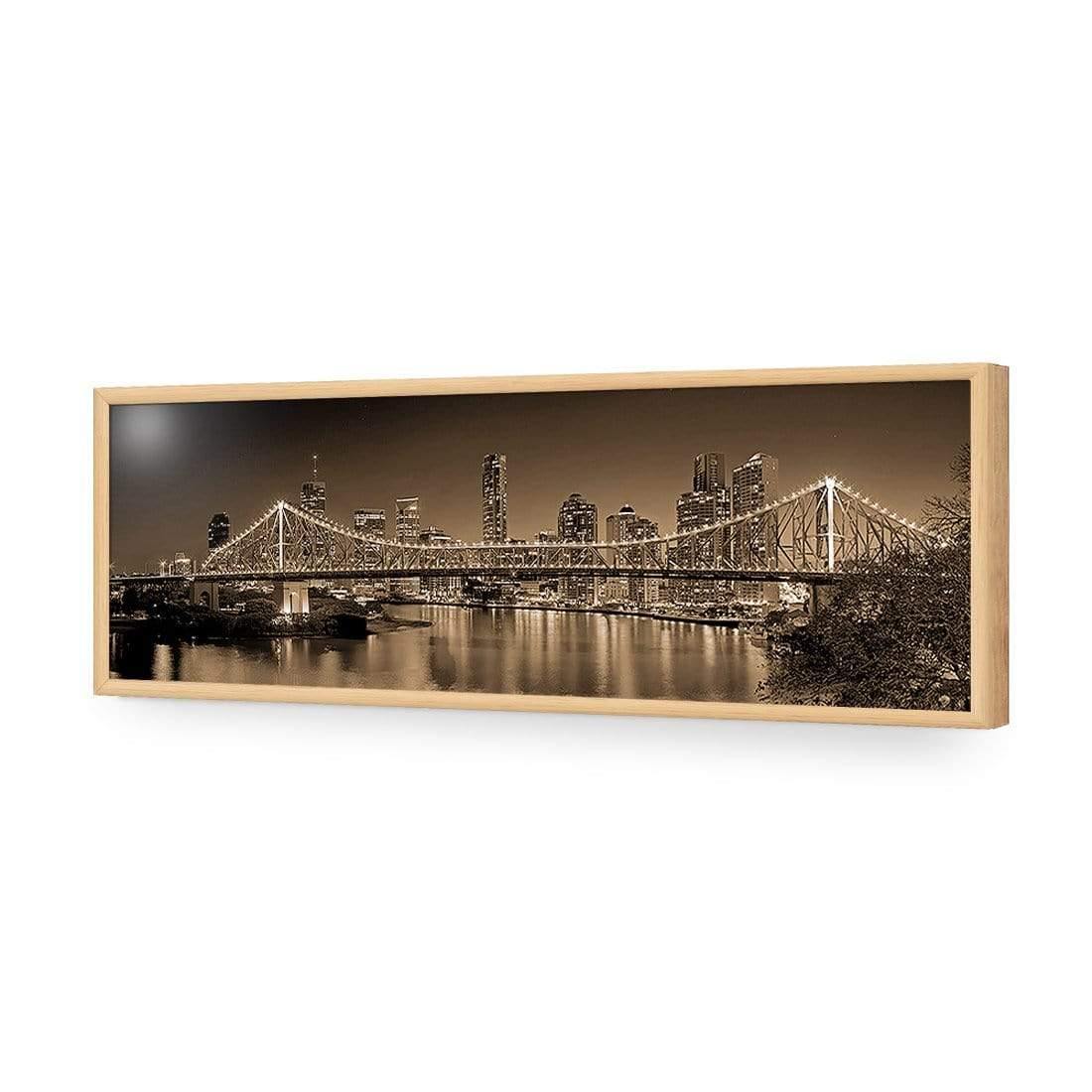 Story Bridge at Night, Sepia - Wall Art Designs - 316_CL_H WAD_AP - 030 - EDG_90x30_S - 2538 - OAK