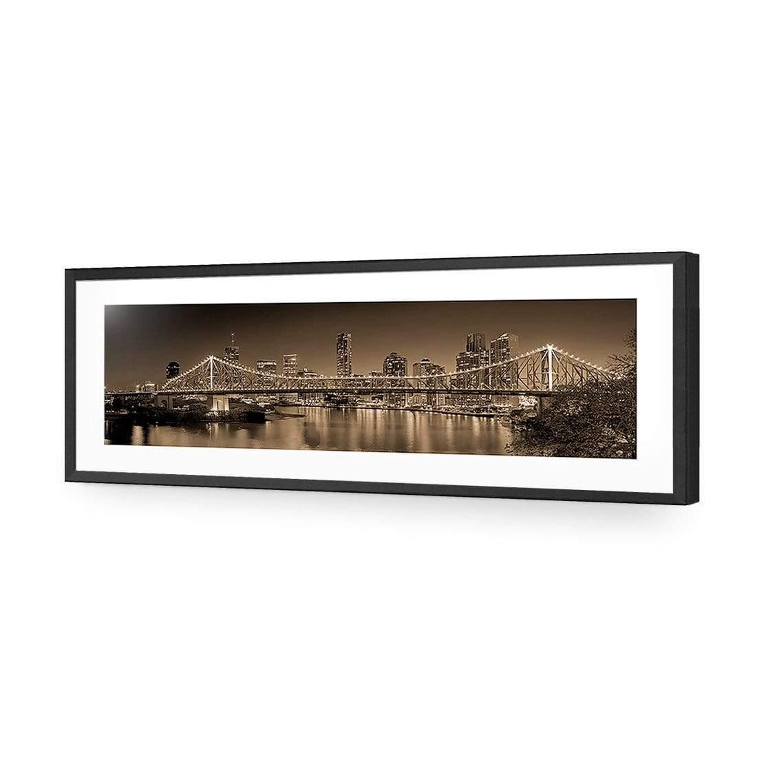 Story Bridge at Night, Sepia - Wall Art Designs - 316_CL_H WAD_AP - 030 - MAT_90x30_S - 2538 - BLK