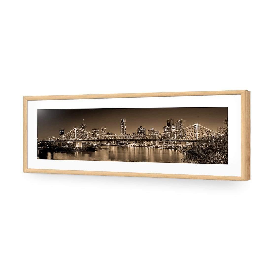 Story Bridge at Night, Sepia - Wall Art Designs - 316_CL_H WAD_AP - 030 - MAT_90x30_S - 2538 - OAK