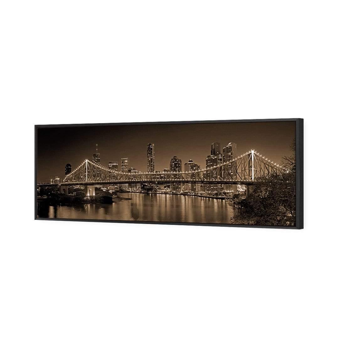 Story Bridge at Night, Sepia - Wall Art Designs - 316_CL_H WAD_CP - MPY - 260 - M - S - S_60x20_S - 1550 - BLK