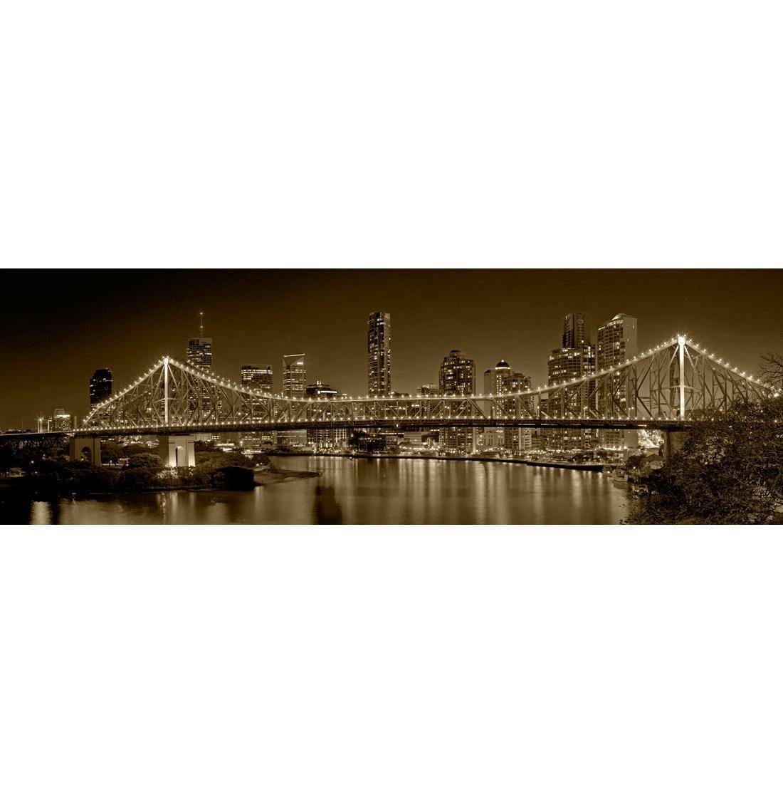 Story Bridge at Night, Sepia - Wall Art Designs - 316_CL_H WAD_CP - MPY - 260 - M - S - S_60x20_NONE