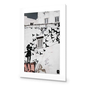 Street Art - Graffiti Birds Flying - Wall Art Designs - 3919_AR_V WAD_AP - 030 - MAT_45x30_NONE