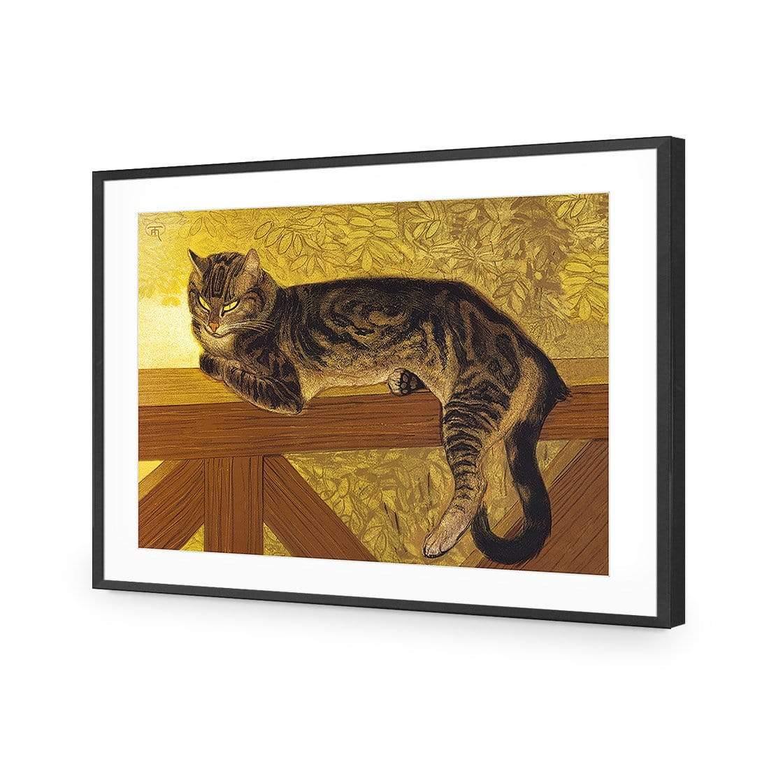 Summer Cat on a Balustrade By Steinlen - Wall Art Designs - 1694_AR_H WAD_AP - 030 - MAT_45x30_S - 2538 - BLK