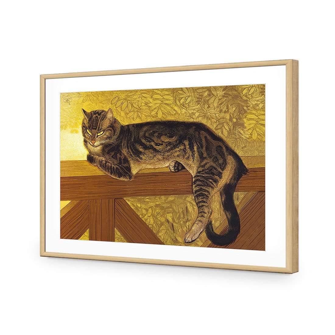 Summer Cat on a Balustrade By Steinlen - Wall Art Designs - 1694_AR_H WAD_AP - 030 - MAT_45x30_S - 2538 - OAK