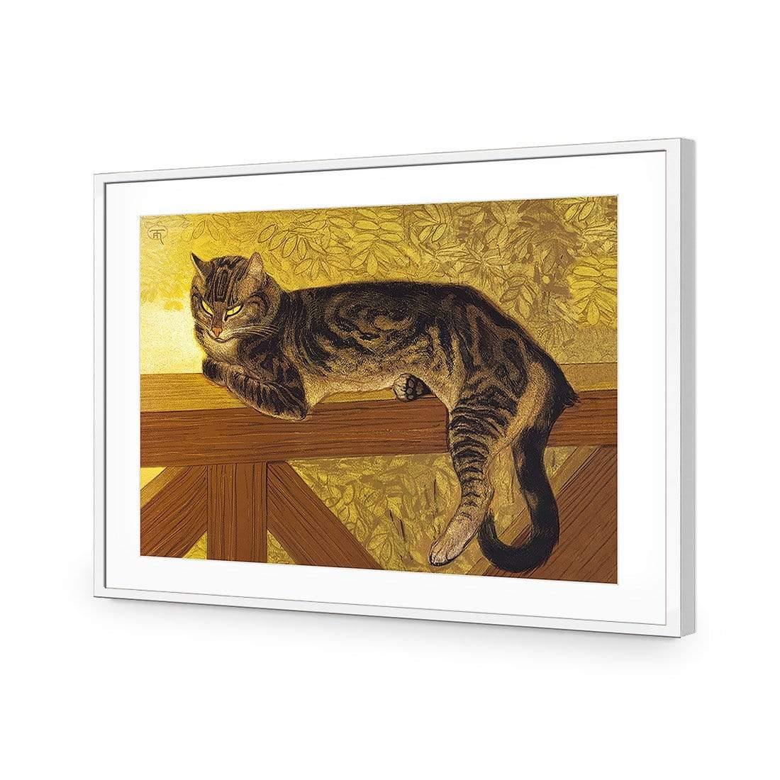 Summer Cat on a Balustrade By Steinlen - Wall Art Designs - 1694_AR_H WAD_AP - 030 - MAT_45x30_S - 2538 - WHT