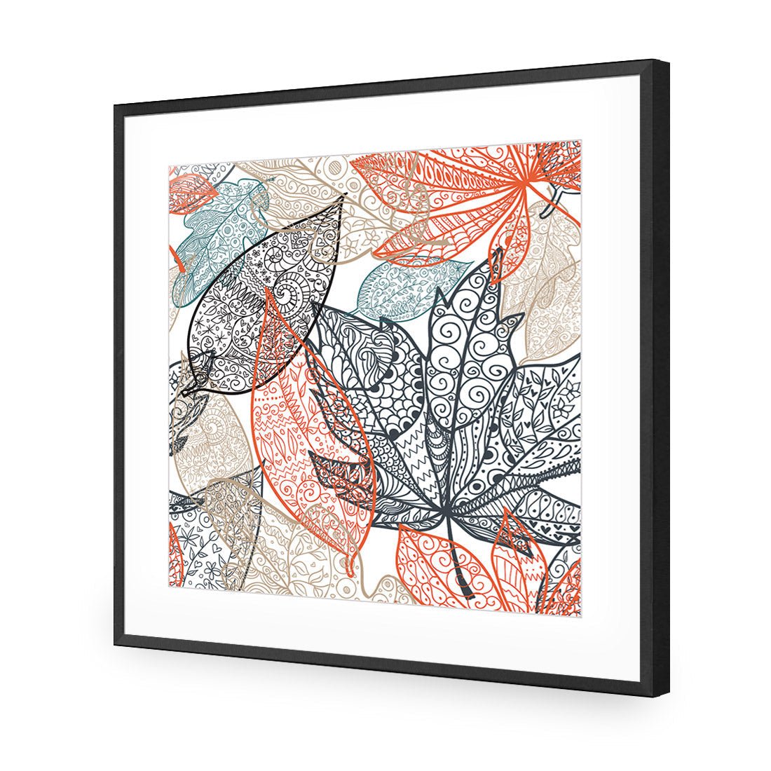 Summer Filigree (square) - Wall Art Designs - 2089_AS_Q WAD_AP - 030 - MAT_37x37_S - 2538 - BLK