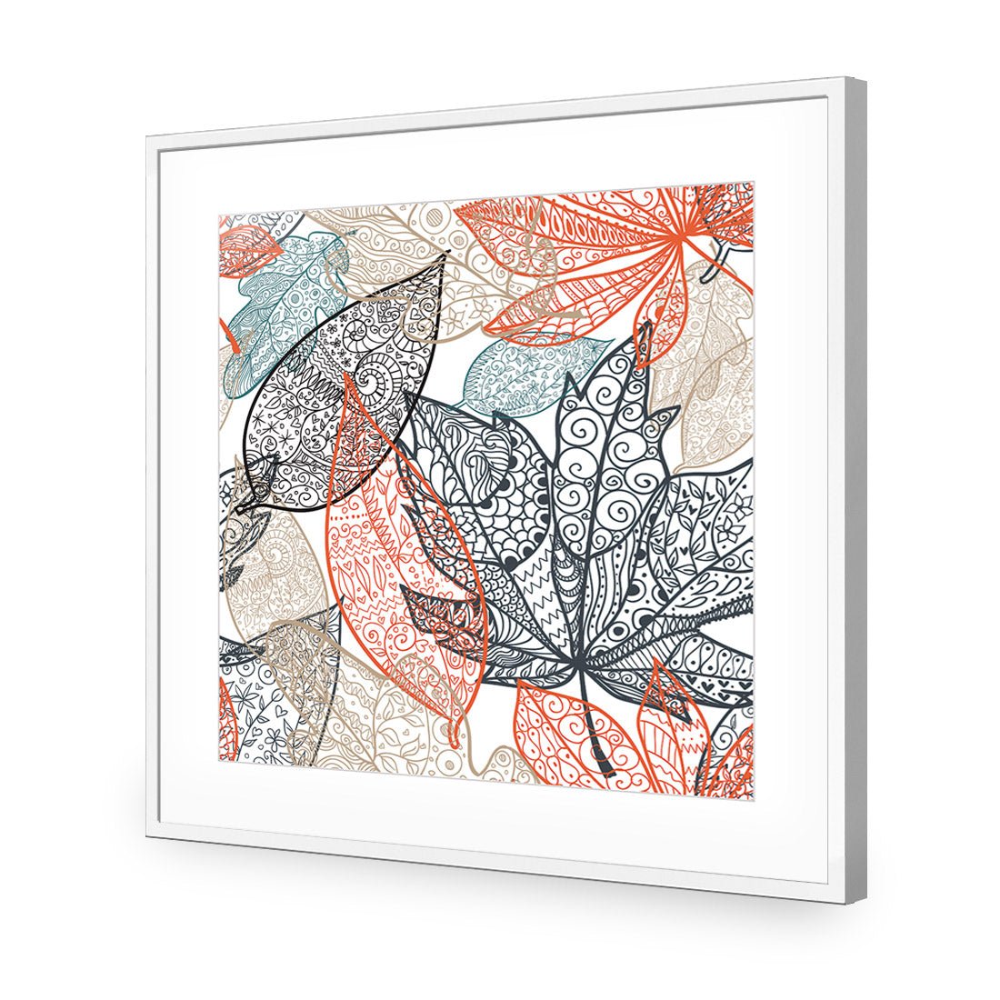 Summer Filigree (square) - Wall Art Designs - 2089_AS_Q WAD_AP - 030 - MAT_37x37_S - 2538 - WHT