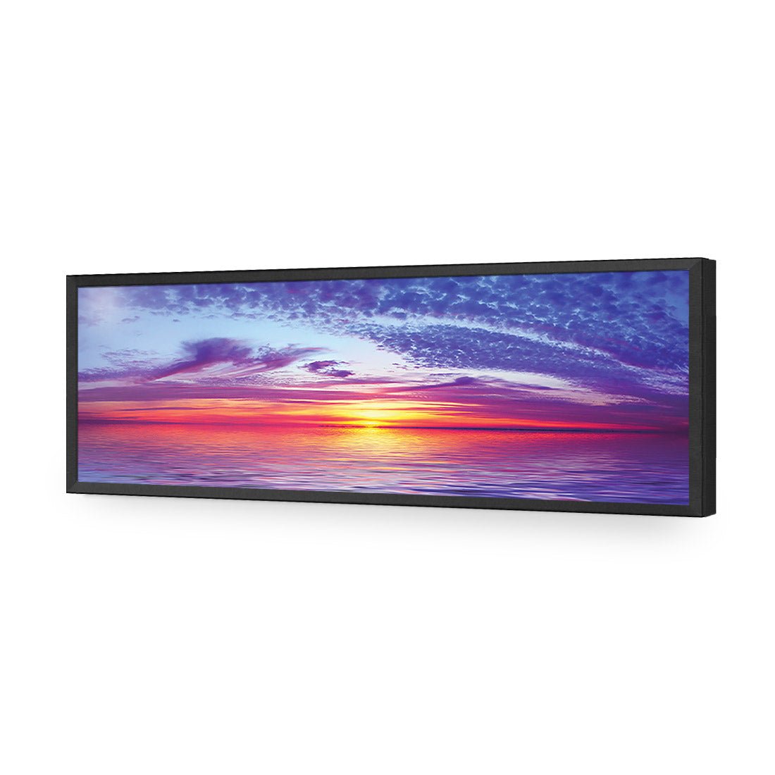 Sun over Purple Water (long) - Wall Art Designs - 1465_AL_H WAD_AP - 030 - EDG_90x30_S - 2538 - BLK