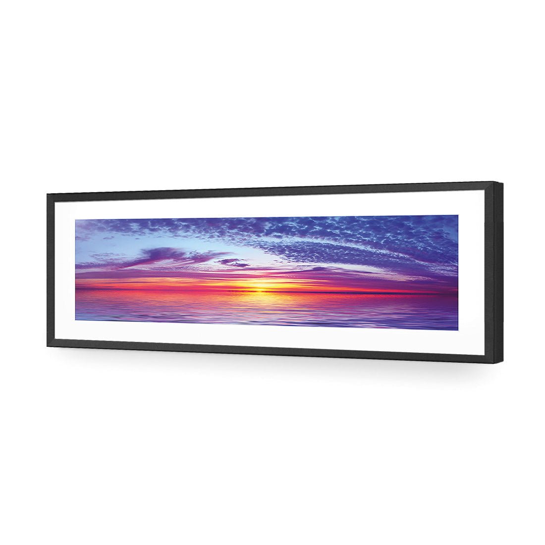 Sun over Purple Water (long) - Wall Art Designs - 1465_AL_H WAD_AP - 030 - MAT_90x30_S - 2538 - BLK