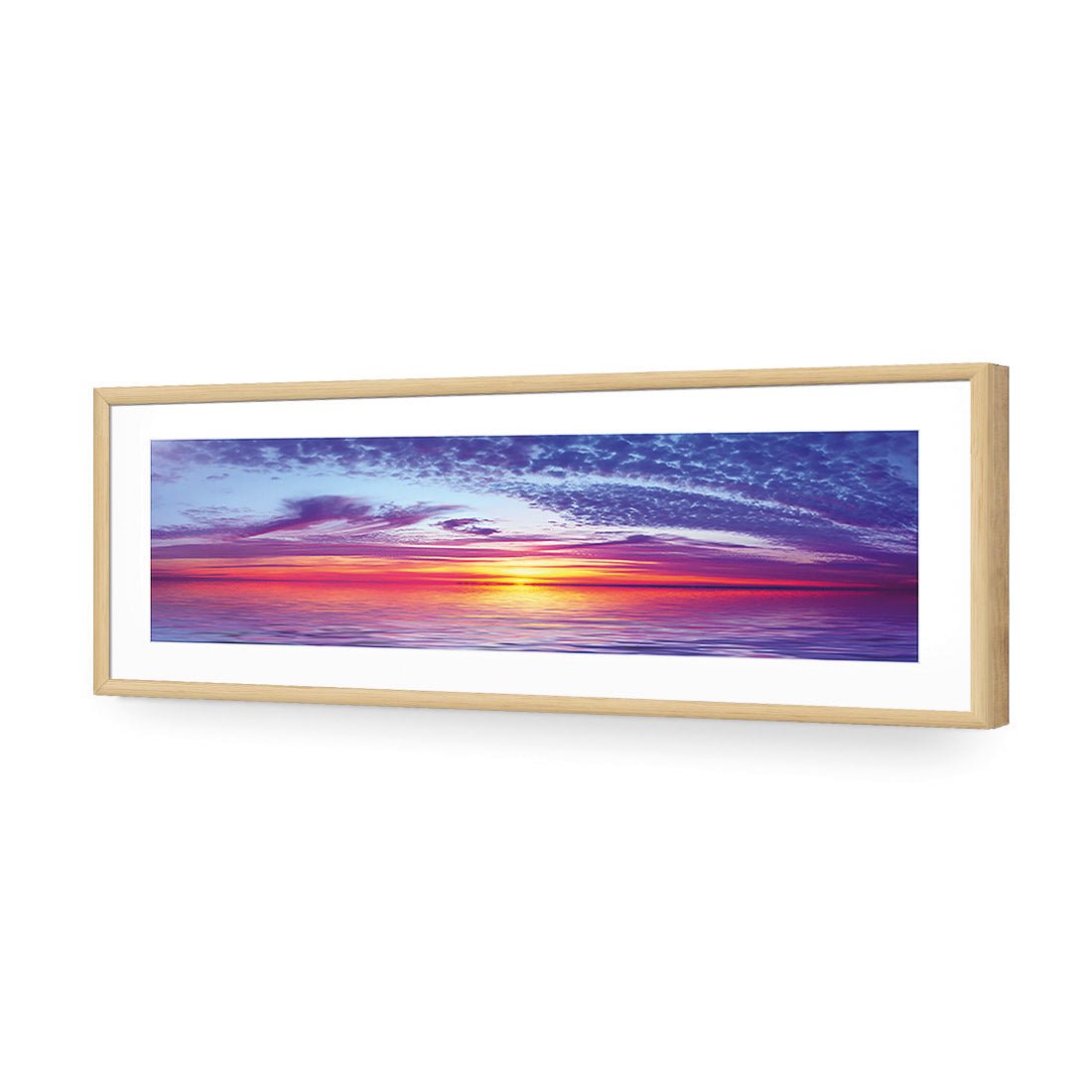 Sun over Purple Water (long) - Wall Art Designs - 1465_AL_H WAD_AP - 030 - MAT_90x30_S - 2538 - OAK