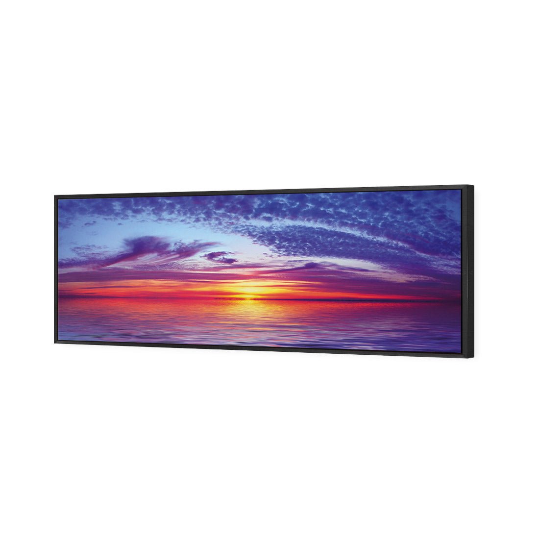 Sun over Purple Water (long) - Wall Art Designs - 1465_AL_H WAD_CP - MPY - 260 - M - S - S_60x20_S - 1550 - BLK