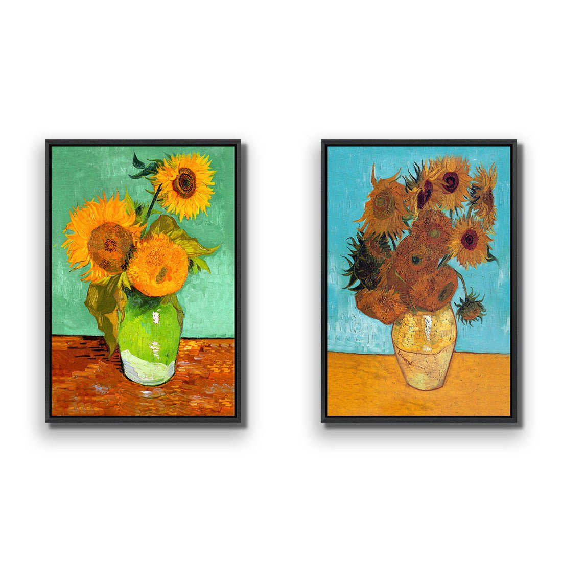 Sunflowers Perfect Pairs - Wall Art Designs - SET2_5004_AR_V WAD_CP - MPY - 260 - M - S - S_45x30_S - 1550 - BLK