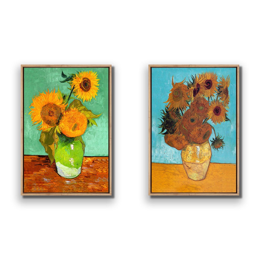 Sunflowers Perfect Pairs - Wall Art Designs - SET2_5004_AR_V WAD_CP - MPY - 260 - M - S - S_45x30_S - 1550 - OAK