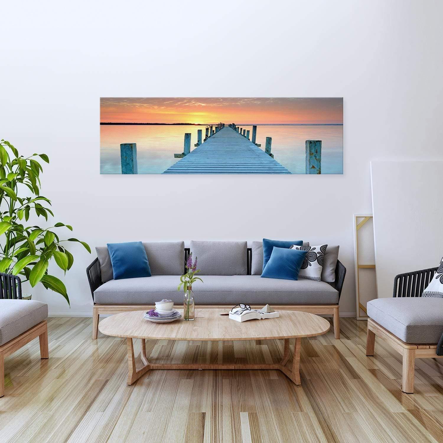 Sunset Pier (Long) - Wall Art Designs - 1249_AL_H WAD_CP - MPY - 260 - M - S - S_60x20_NONE