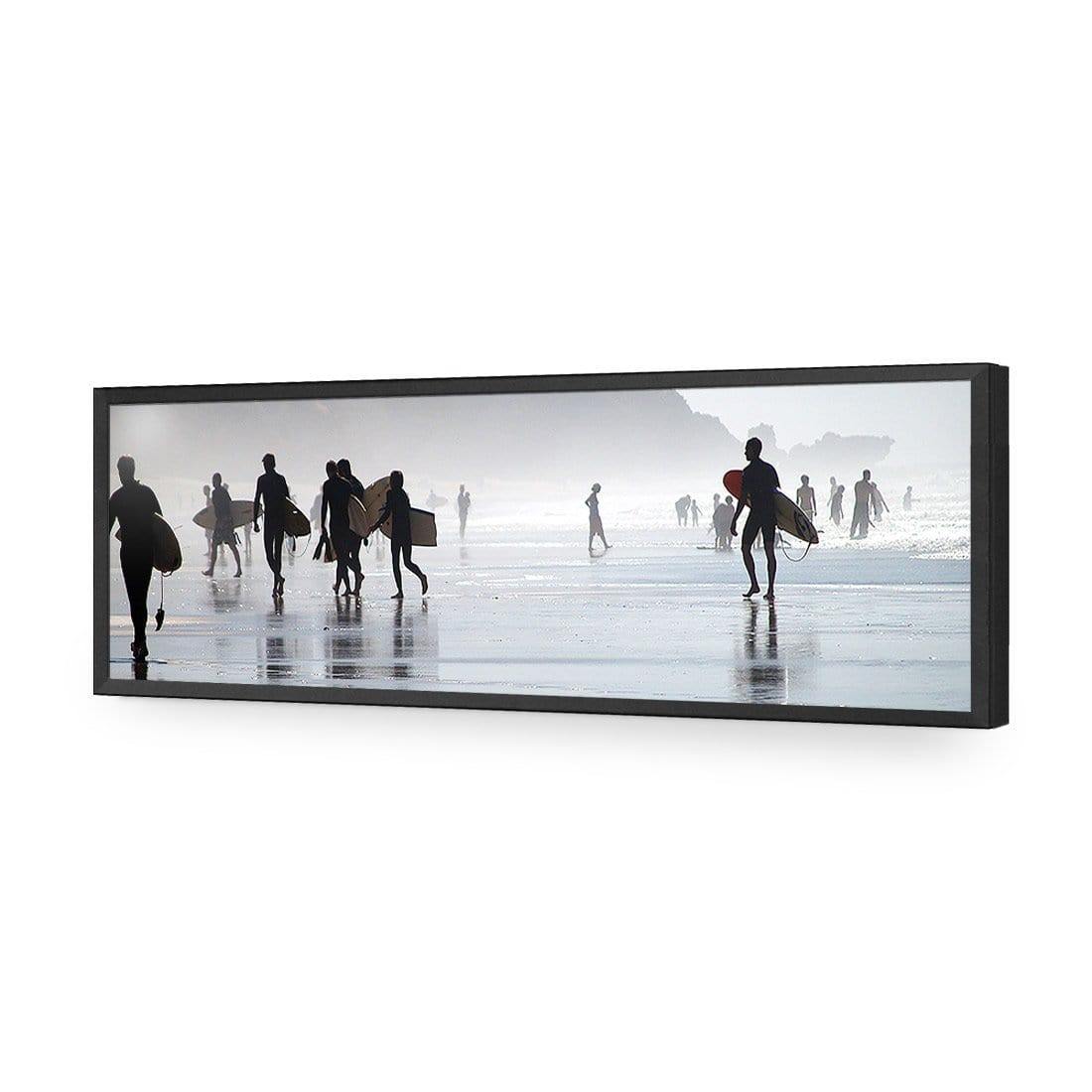 Surfers in the Mist (Long) | Classic Acrylic | Flat Frame No Border | Black