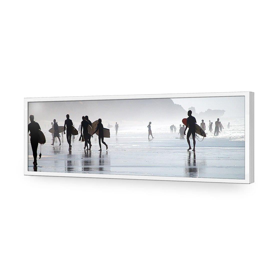 Surfers in the Mist (Long) | Classic Acrylic | Flat Frame No Border | White