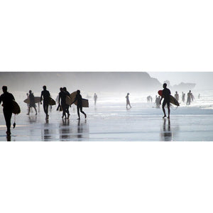 Surfers in the Mist (Long) | Classic Canvas | No Frame | Stretched Canvas