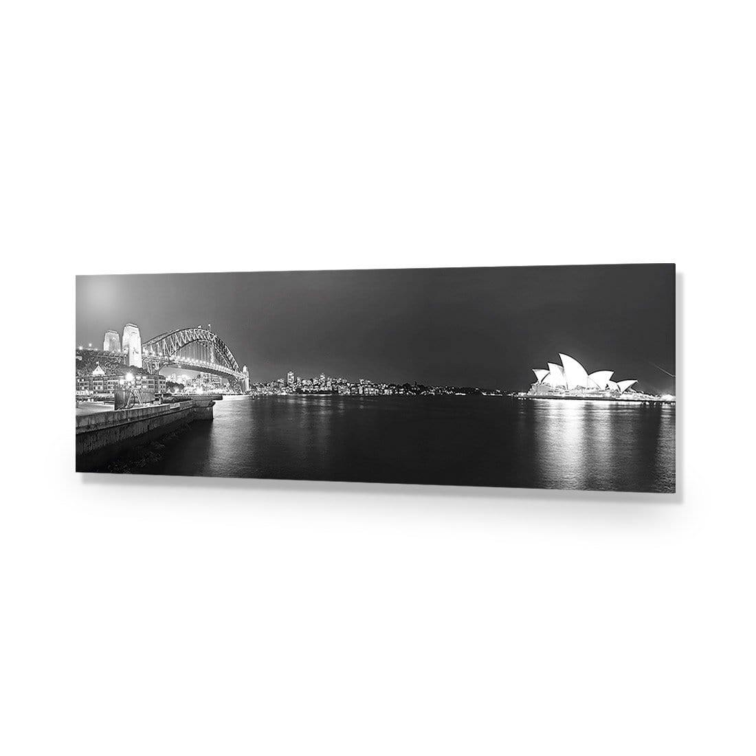 Sydney Harbour, Black and White - Bridge on Left - Wall Art Designs - 333_BL_H WAD_AP - 030 - EDG_90x30_NONE