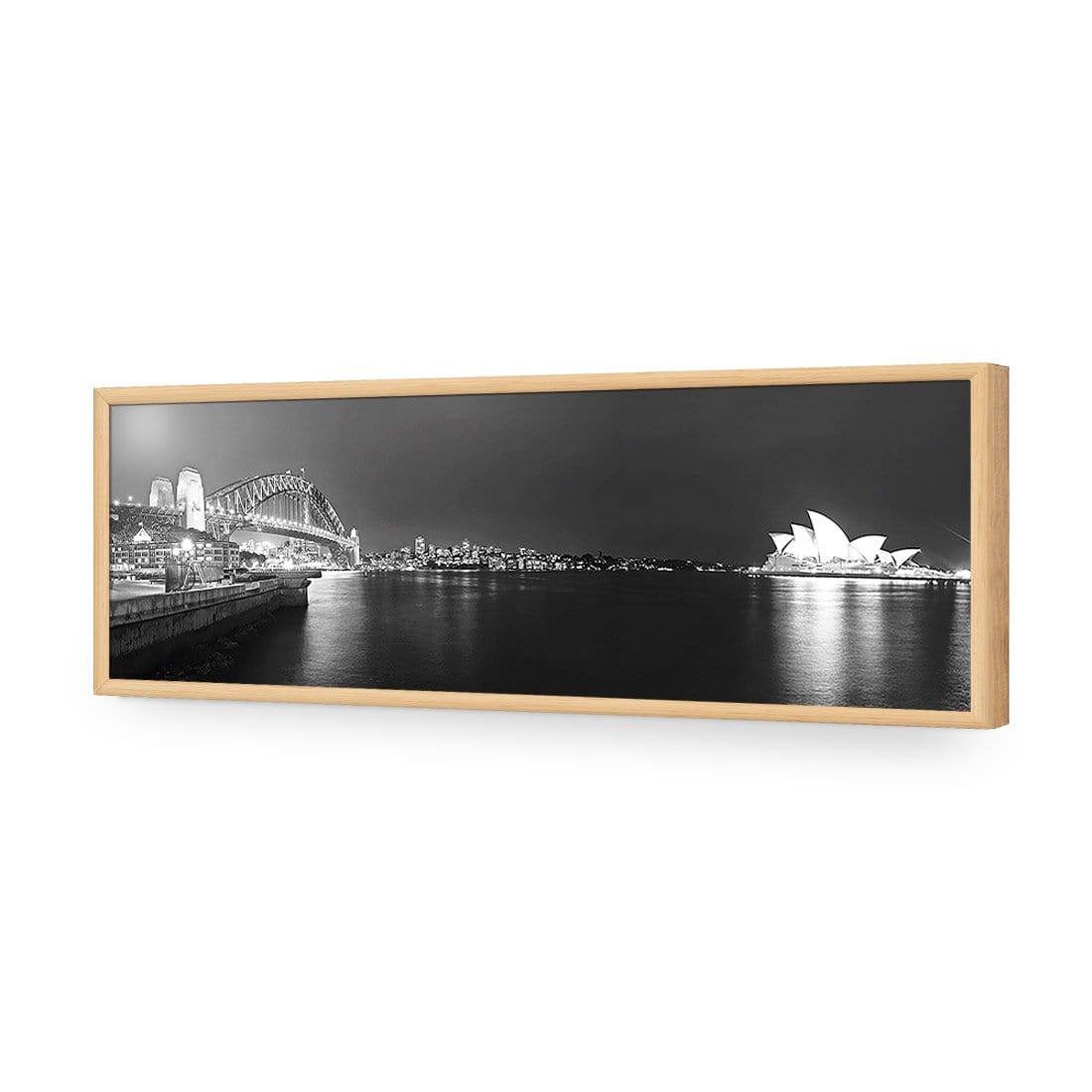 Sydney Harbour, Black and White - Bridge on Left - Wall Art Designs - 333_BL_H WAD_AP - 030 - EDG_90x30_S - 2538 - OAK