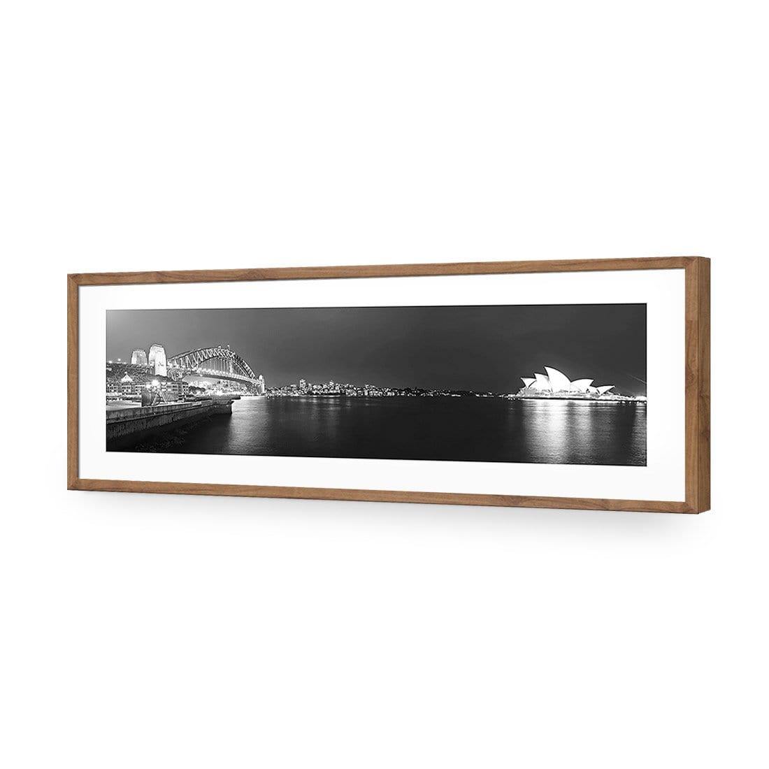 Sydney Harbour, Black and White - Bridge on Left - Wall Art Designs - 333_BL_H WAD_AP - 030 - MAT_90x30_S - 2538 - NAT