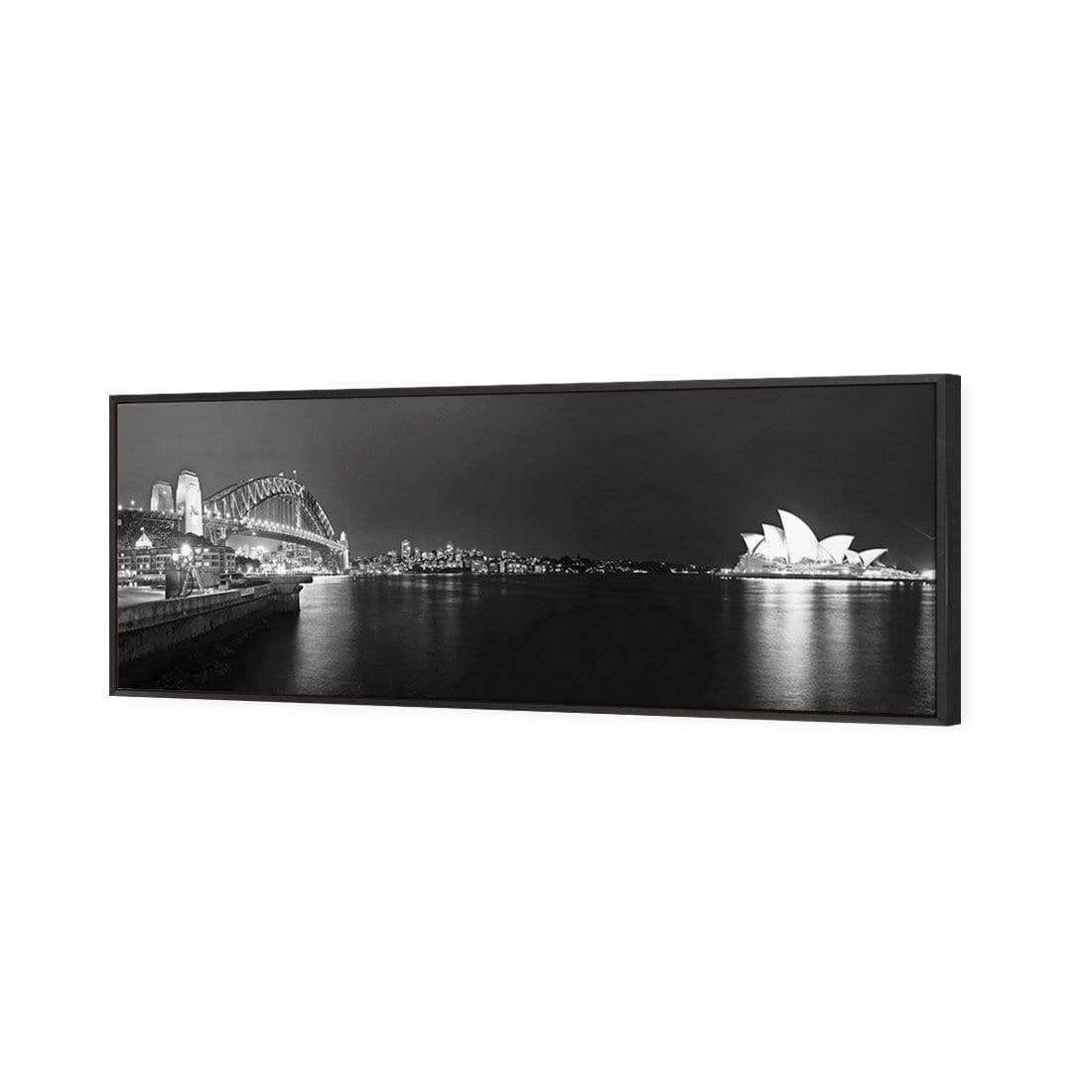 Sydney Harbour, Black and White - Bridge on Left - Wall Art Designs - 333_BL_H WAD_CP - MPY - 260 - M - S - S_60x20_S - 1550 - BLK