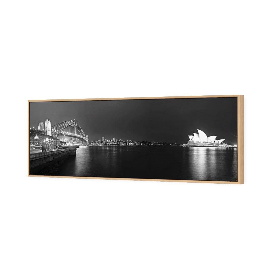 Sydney Harbour, Black and White - Bridge on Left - Wall Art Designs - 333_BL_H WAD_CP - MPY - 260 - M - S - S_60x20_S - 1550 - OAK