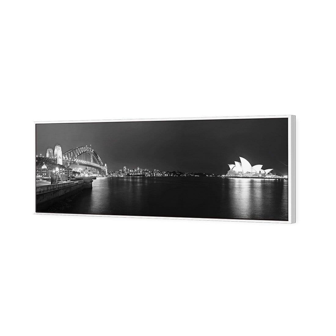 Sydney Harbour, Black and White - Bridge on Left - Wall Art Designs - 333_BL_H WAD_CP - MPY - 260 - M - S - S_60x20_S - 1550 - WHT