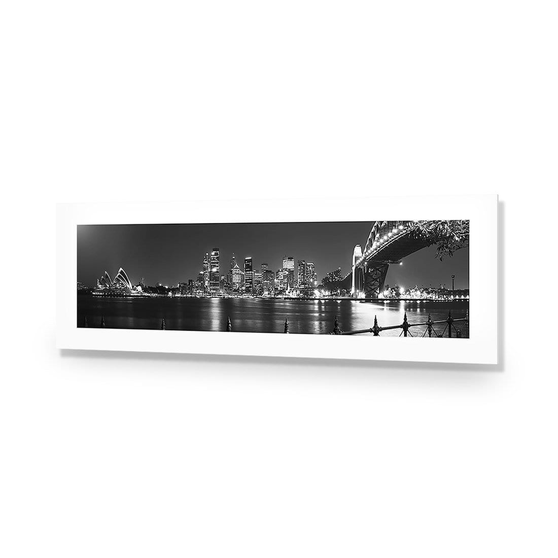 Sydney Harbour, Black and White - Bridge on Right - Wall Art Designs - 334_BL_H WAD_AP - 030 - MAT_90x30_NONE