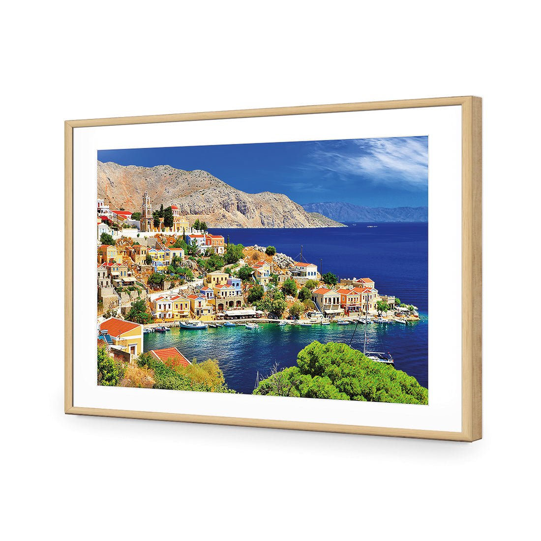 Symi Island, Greece - Wall Art Designs - 2135_AR_H WAD_AP - 030 - MAT_45x30_S - 2538 - OAK