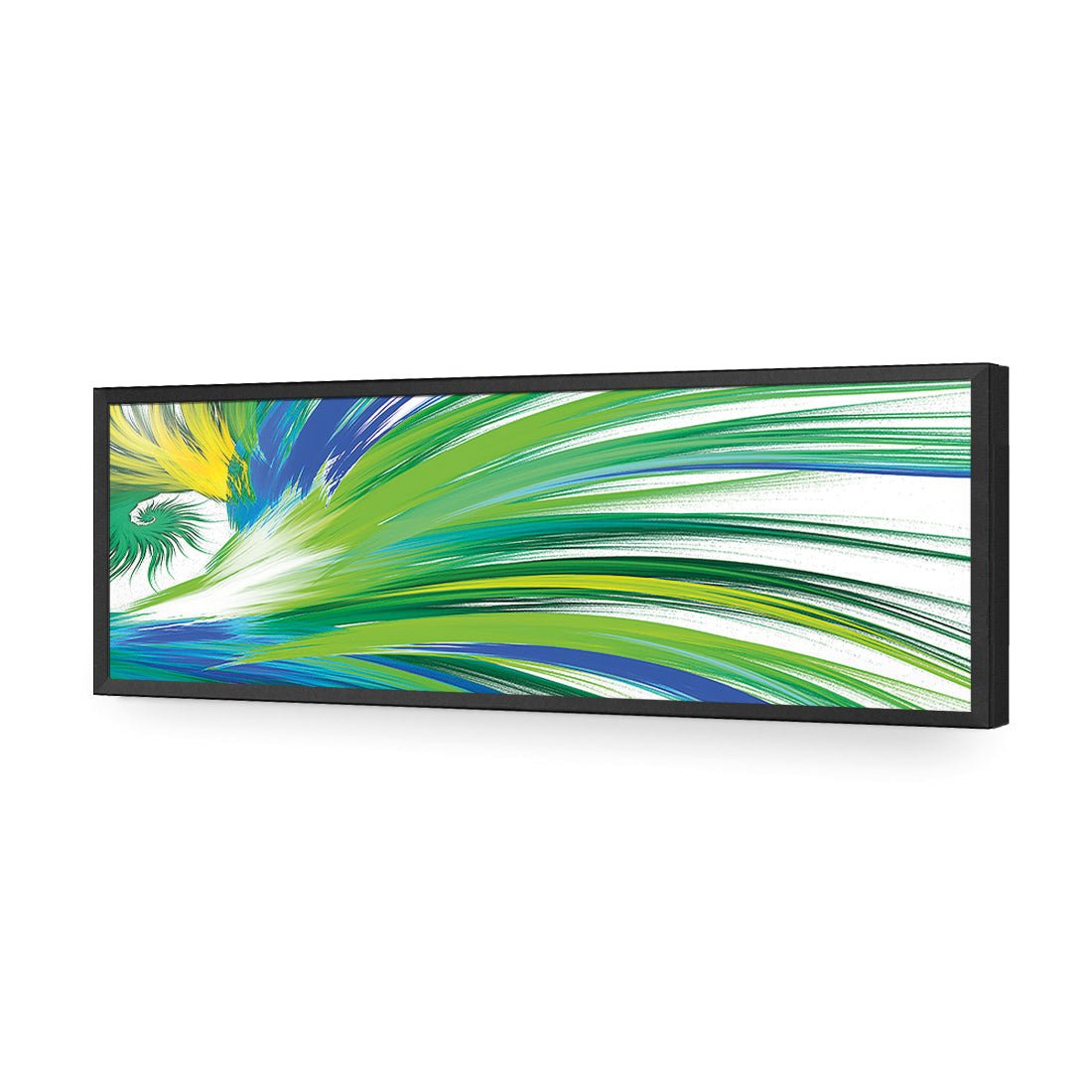 Tail Feathers, Blue (long) - Wall Art Designs - 2413_DL_H WAD_AP - 030 - EDG_90x30_S - 2538 - BLK