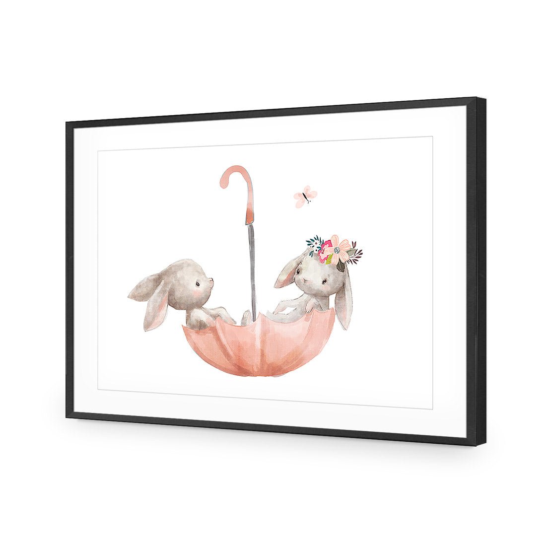 The Bunny Boat - Wall Art Designs - 3527_AR_H WAD_AP - 030 - MAT_45x30_S - 2538 - BLK