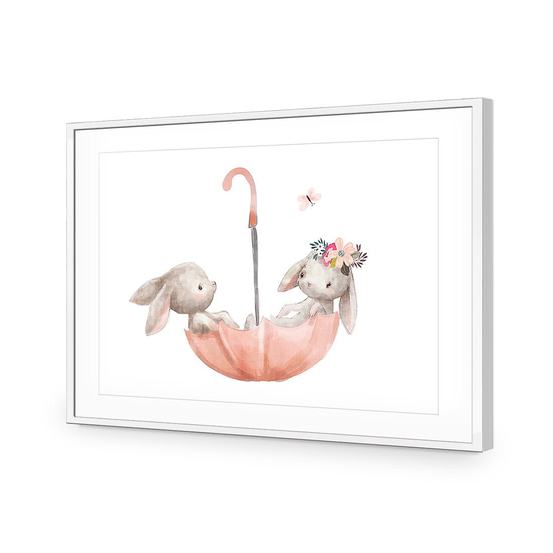 The Bunny Boat - Wall Art Designs - 3527_AR_H WAD_AP - 030 - MAT_45x30_S - 2538 - WHT