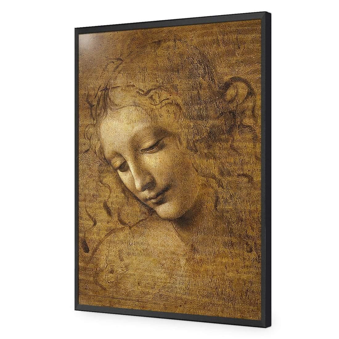 The Head of a Woman by Leonardo da Vinci - Wall Art Designs - 3830_AR_V WAD_AP - 030 - EDG_45x30_S - 2538 - BLK