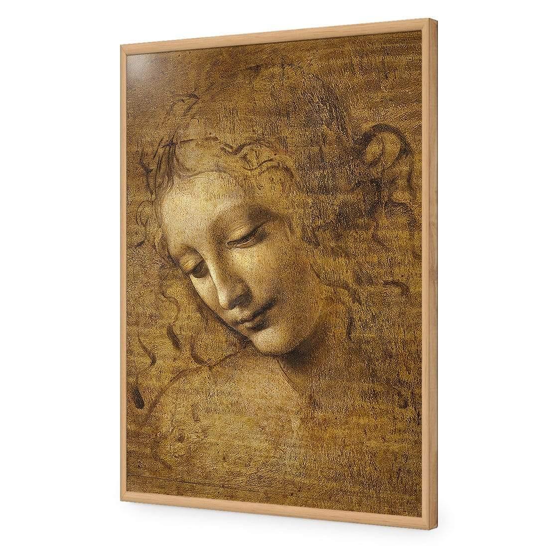 The Head of a Woman by Leonardo da Vinci - Wall Art Designs - 3830_AR_V WAD_AP - 030 - EDG_45x30_S - 2538 - OAK