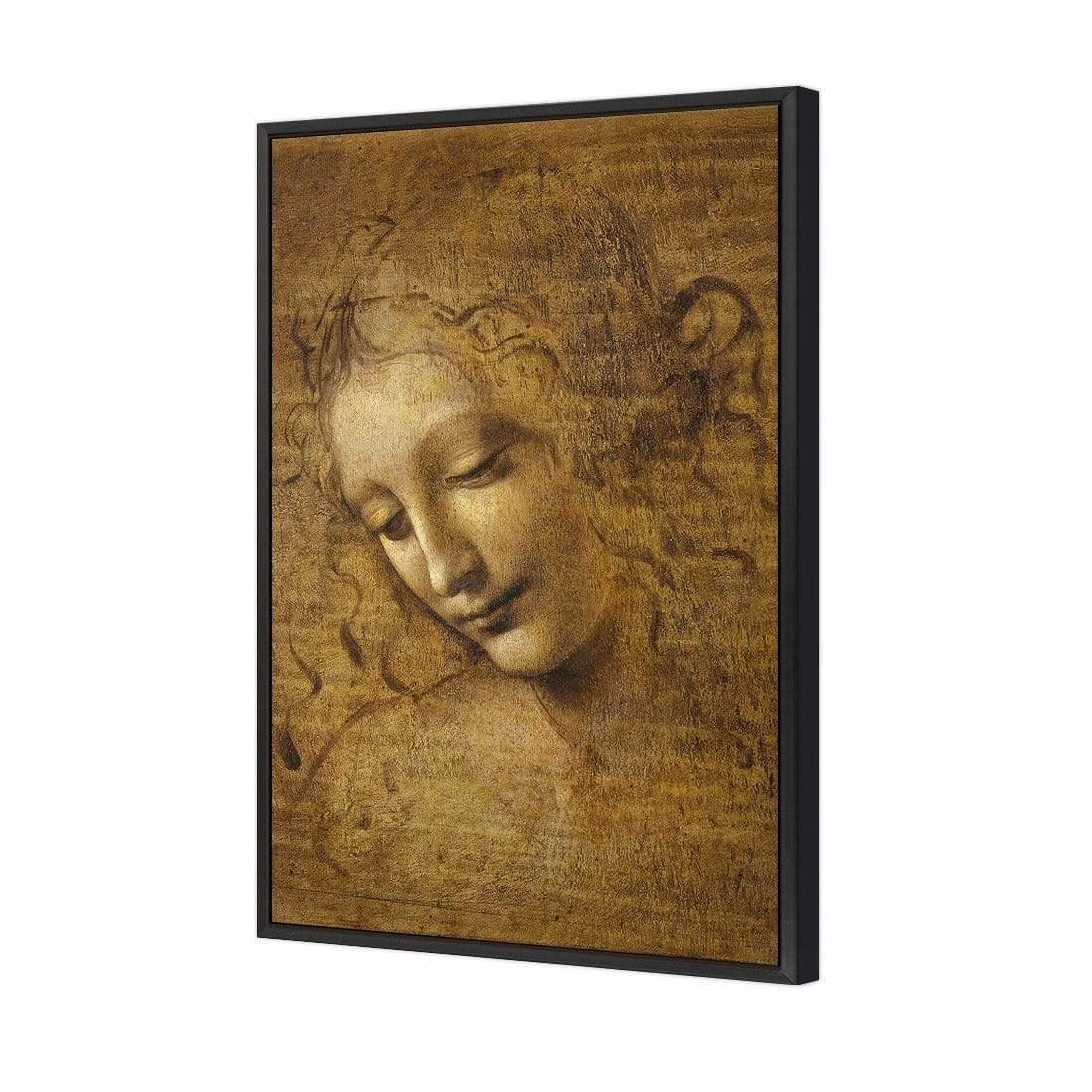 The Head of a Woman by Leonardo da Vinci - Wall Art Designs - 3830_AR_V WAD_CP - MPY - 260 - M - S - S_45x30_S - 1550 - BLK