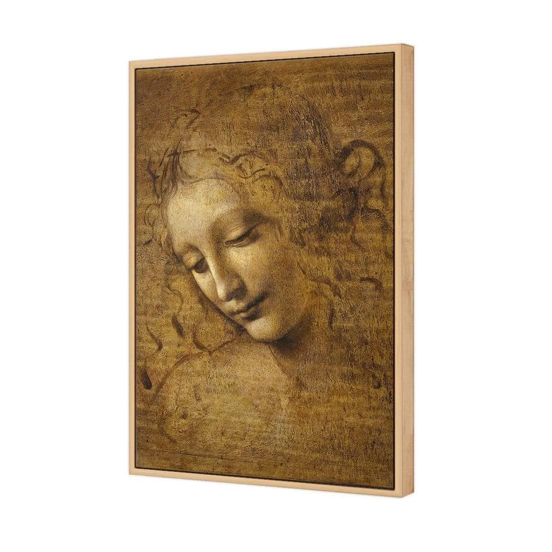 The Head of a Woman by Leonardo da Vinci - Wall Art Designs - 3830_AR_V WAD_CP - MPY - 260 - M - S - S_45x30_S - 1550 - OAK