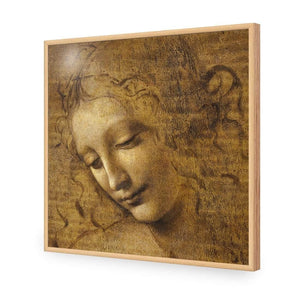 The Head of a Woman by Leonardo da Vinci (Square) - Wall Art Designs - 3830_AS_Q WAD_AP - 030 - EDG_37x37_S - 2538 - OAK