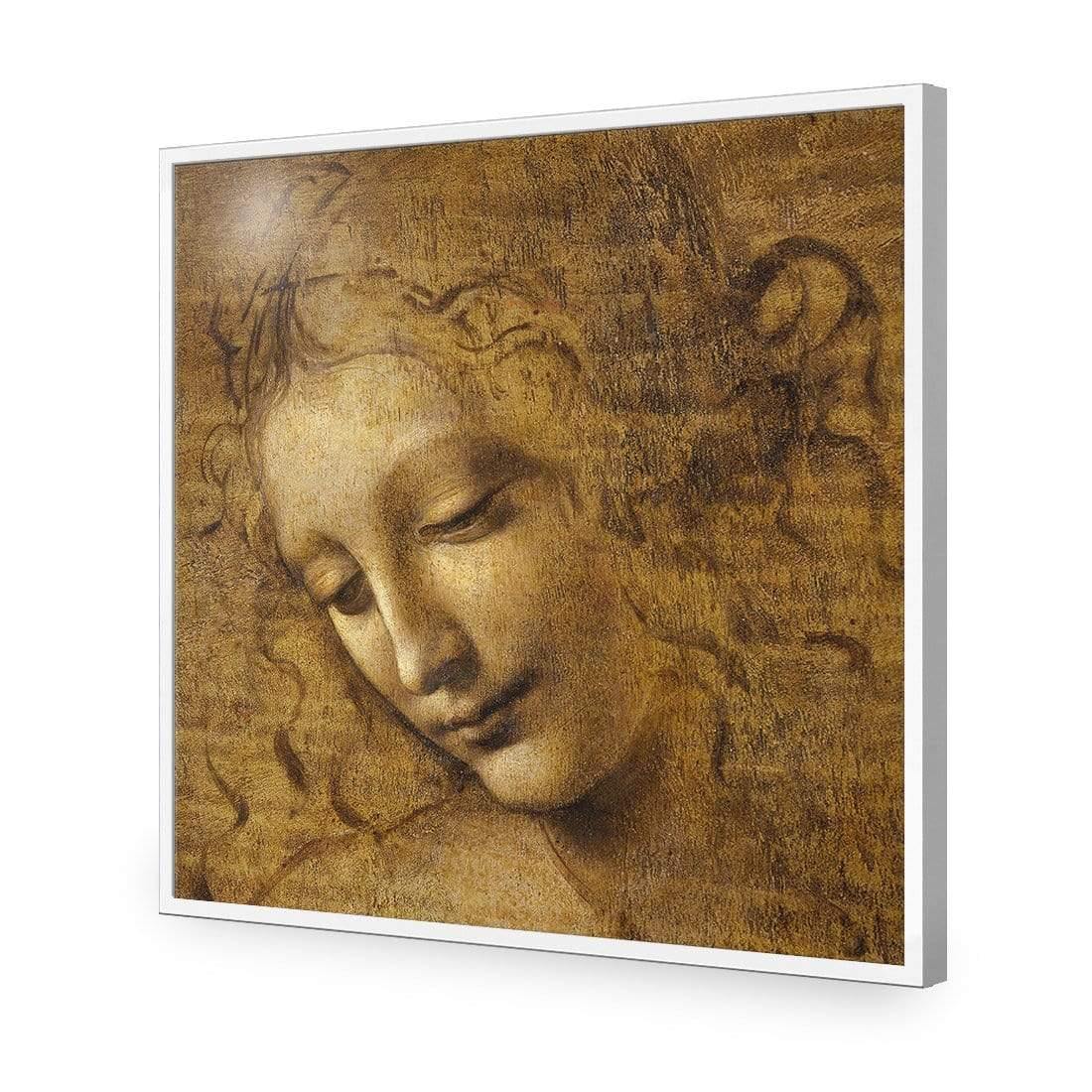 The Head of a Woman by Leonardo da Vinci (Square) - Wall Art Designs - 3830_AS_Q WAD_AP - 030 - EDG_37x37_S - 2538 - WHT