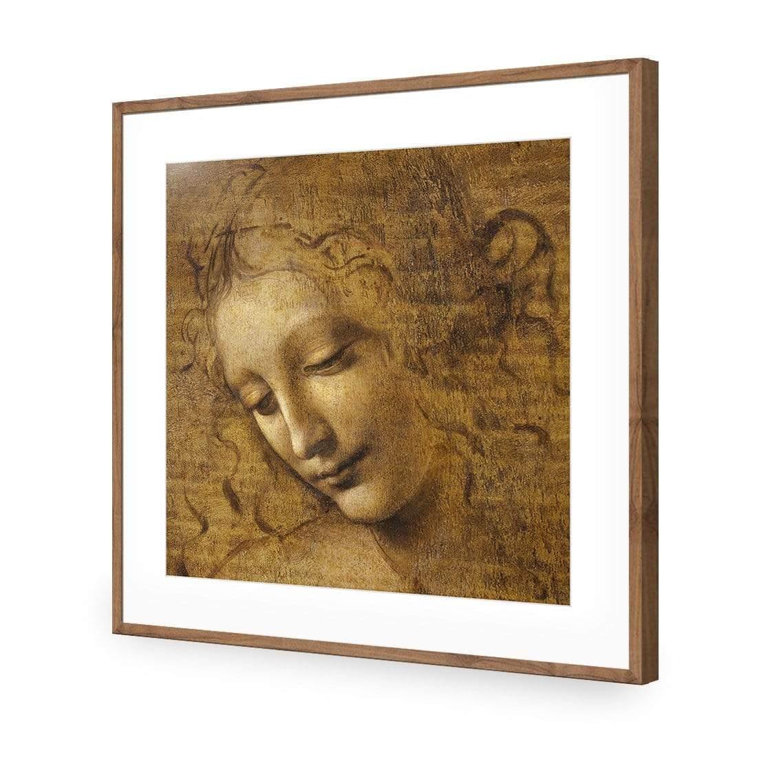 The Head of a Woman by Leonardo da Vinci (Square) - Wall Art Designs - 3830_AS_Q WAD_AP - 030 - MAT_37x37_S - 2538 - NAT