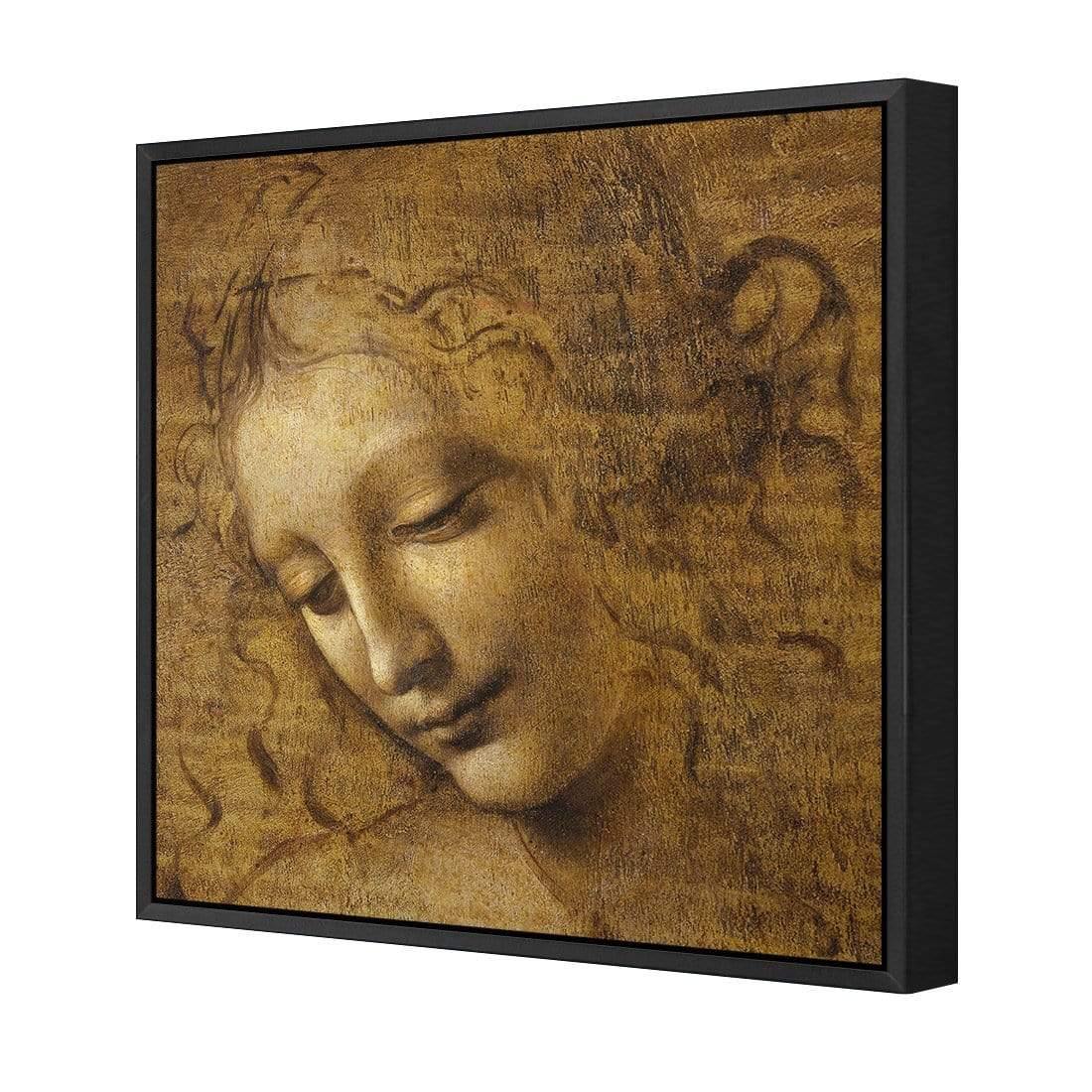 The Head of a Woman by Leonardo da Vinci (Square) - Wall Art Designs - 3830_AS_Q WAD_CP - MPY - 260 - M - S - S_37x37_S - 1550 - BLK